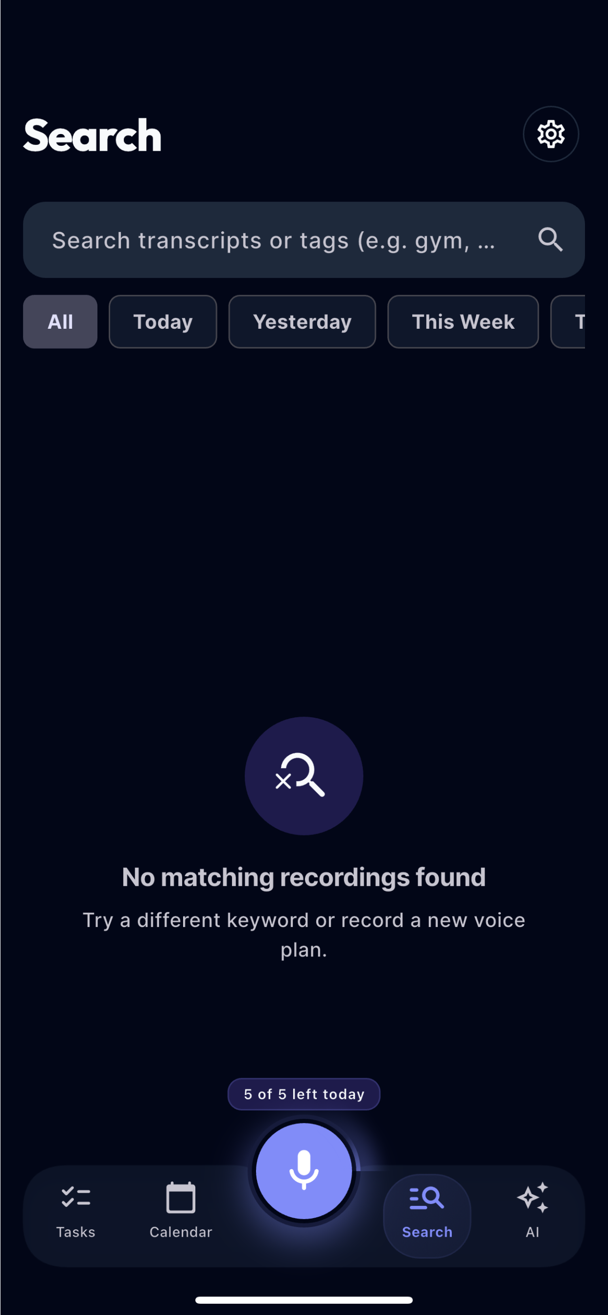 PlannerNext search and transcripts